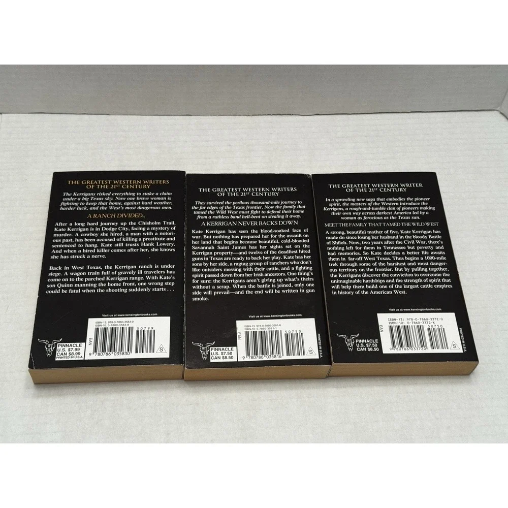 Kerrigans A Texas Dynasty William Johnstone 3/5 Titles Western Wild West Books‎